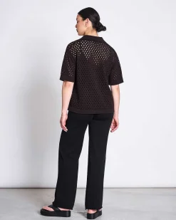 Ajour T-Shirt Gills Espresso Gots