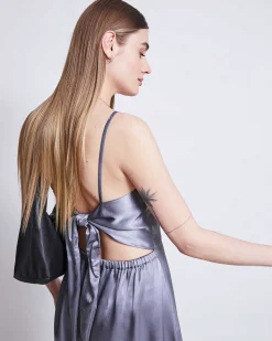 Bow Dress Ellara Blue Silver