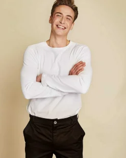 Brushed Longsleeve Boy Soft White For Men