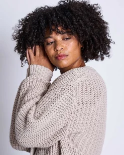 Chunky Cardigan Lena Ivory Gots