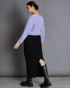 Chunky Cardigan Lena Lavender Gots