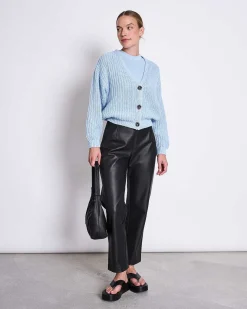 Chunky Cardigan Lena Sky Blue Gots