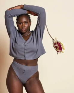 Cropped Cardigan Katla Lava