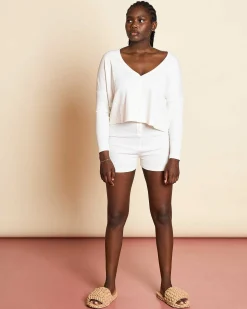 Cropped Cardigan Katla Offwhite