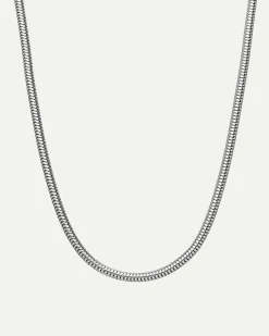 Dear Darling Berlin Delicate Short Snake Necklace Silver