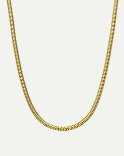 Dear Darling Berlin Delicate Short Snake Necklace Gold