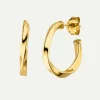 Dear Darling Berlin Elegant Twisted Hoop Earrings Gold