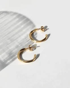 Dear Darling Berlin Elegant Twisted Hoop Earrings Gold