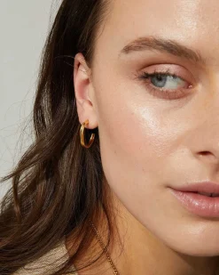 Dear Darling Berlin Elegant Twisted Hoop Earrings Gold