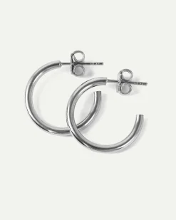 Dear Darling Berlin Essential Hoop Earrings Medium Silver