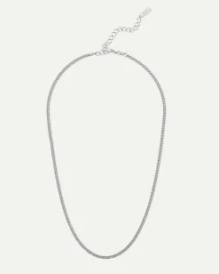 Dear Darling Berlin Fine Curb Chain Necklace Silver