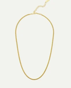 Dear Darling Berlin Fine Curb Chain Necklace Gold