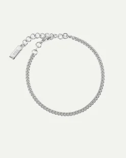 Dear Darling Berlin Fine Curb Chain Bracelet Silver