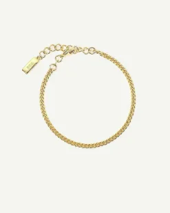 Dear Darling Berlin Fine Curb Chain Bracelet Gold