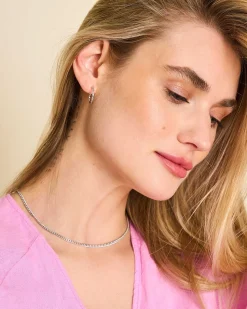 Dear Darling Berlin Twisted Hoop Earrings Silver