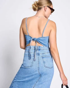 Denim Top Sera Light Blue