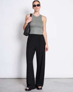 Lyocell Rib Tank Top Porto Sea Spray