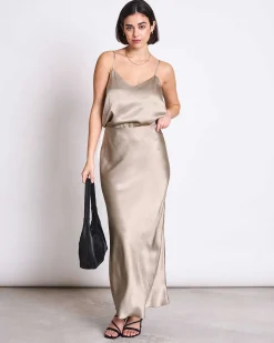 Maxi Skirt Serin Silver Grey