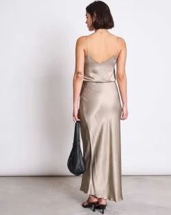 Maxi Skirt Serin Silver Grey