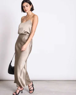 Maxi Skirt Serin Silver Grey