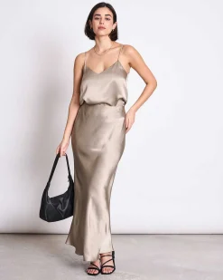 Maxi Skirt Serin Silver Grey