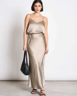 Maxi Skirt Serin Silver Grey