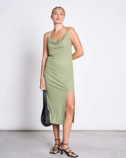 Midi Dress Helen Pale Olive