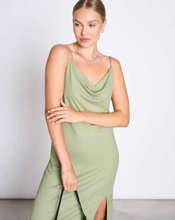 Midi Dress Helen Pale Olive