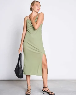 Midi Dress Helen Pale Olive