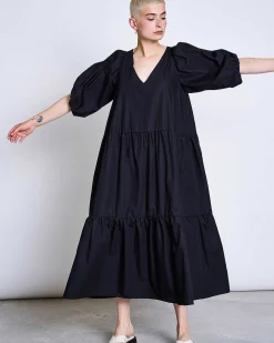 Midi Kleid Leiria Schwarz