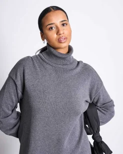 Midi Strickkleid Inari Dark Grey Gots