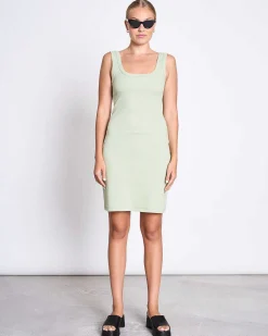 Mini Dress Talmine Pistachio Gots