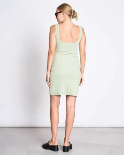 Mini Dress Talmine Pistachio Gots