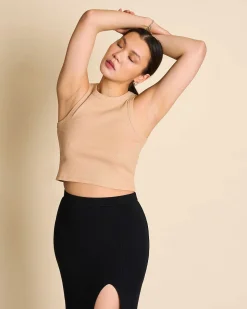 Organic Cotton Tank Top Porto Camel Gots