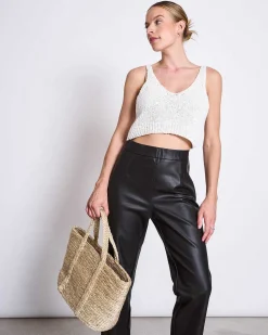 Shopping Basket Jute Short Handle