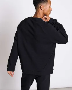 Sweatshirt Toulon Rib Black For Men