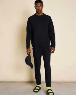 Sweatshirt Toulon Rib Black For Men