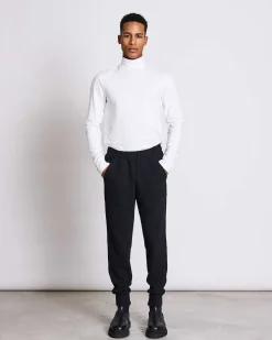 Turtle Neck Sweater Mio White For Men Gots