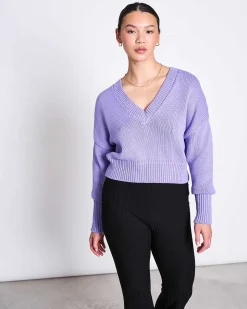 V-Neck Jumper Luz Lilac Gots