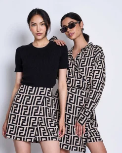 Wrap Dress Ofelia Meander Print