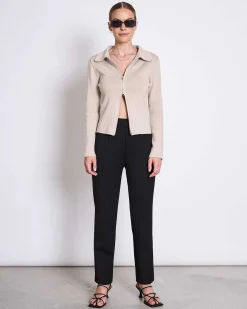 Zip Cardigan Tyrie Ivory Gots